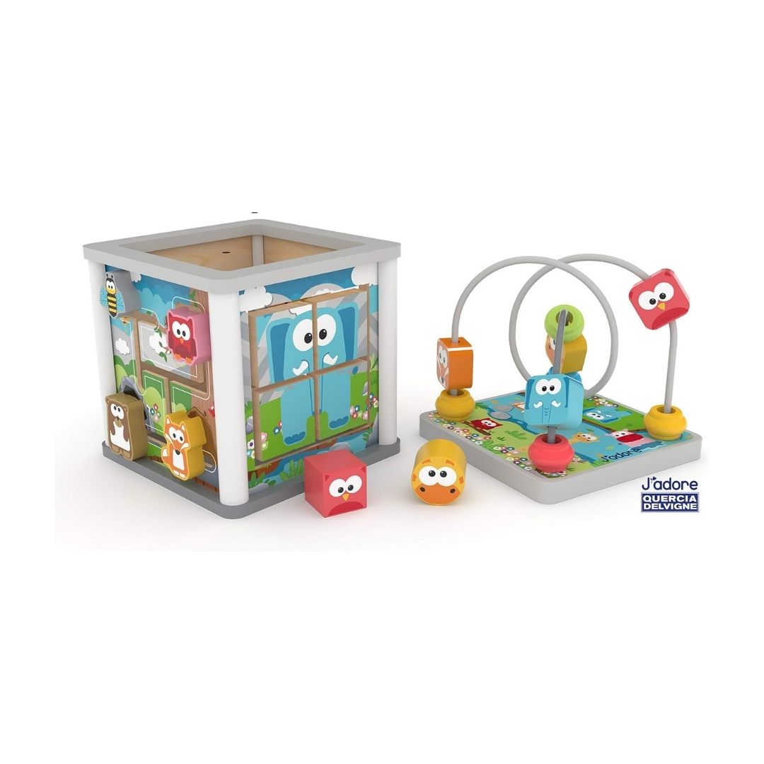 J'Adore Wooden Mini 5-in-1 Activity Cube Center