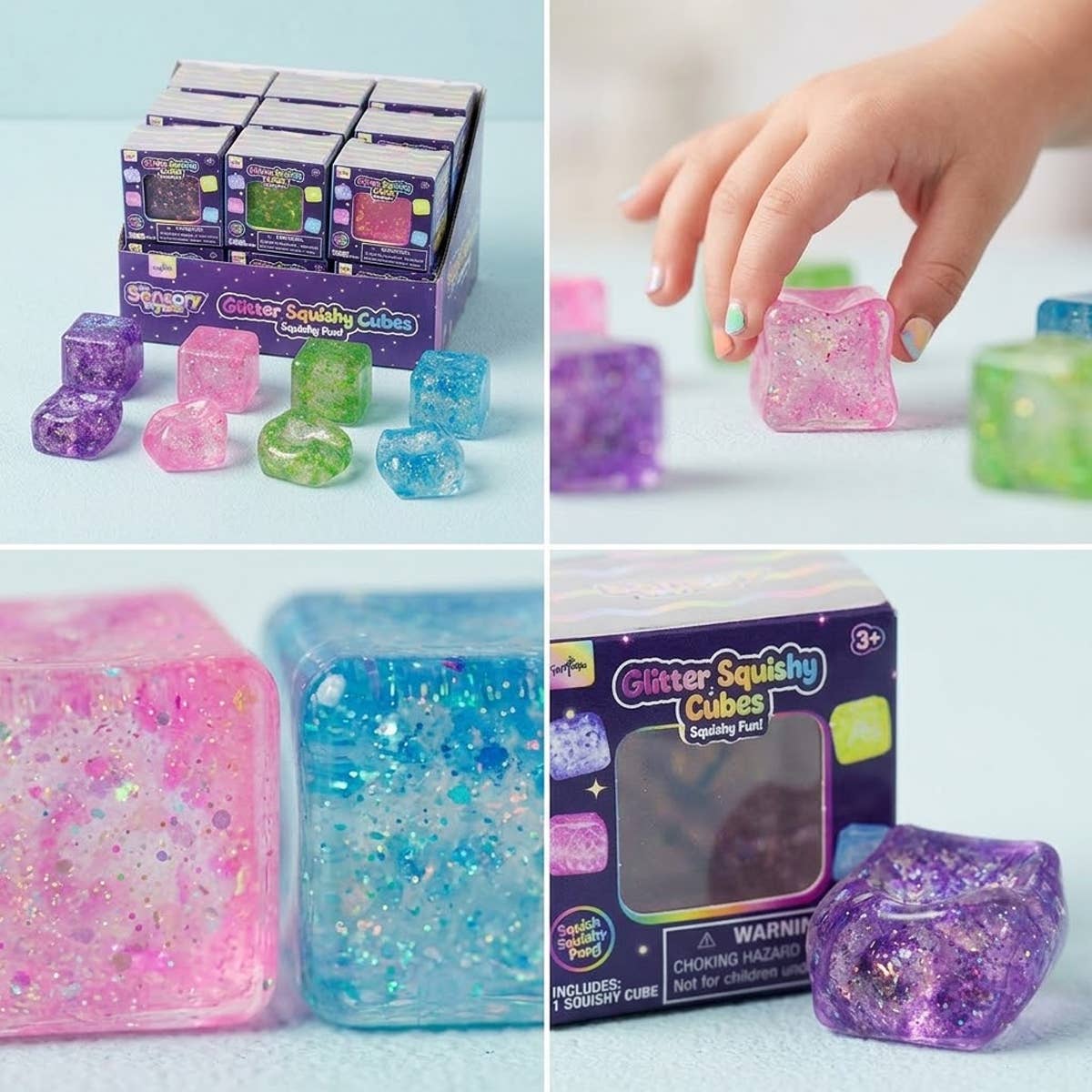 Glitter Squishy Small Cubes