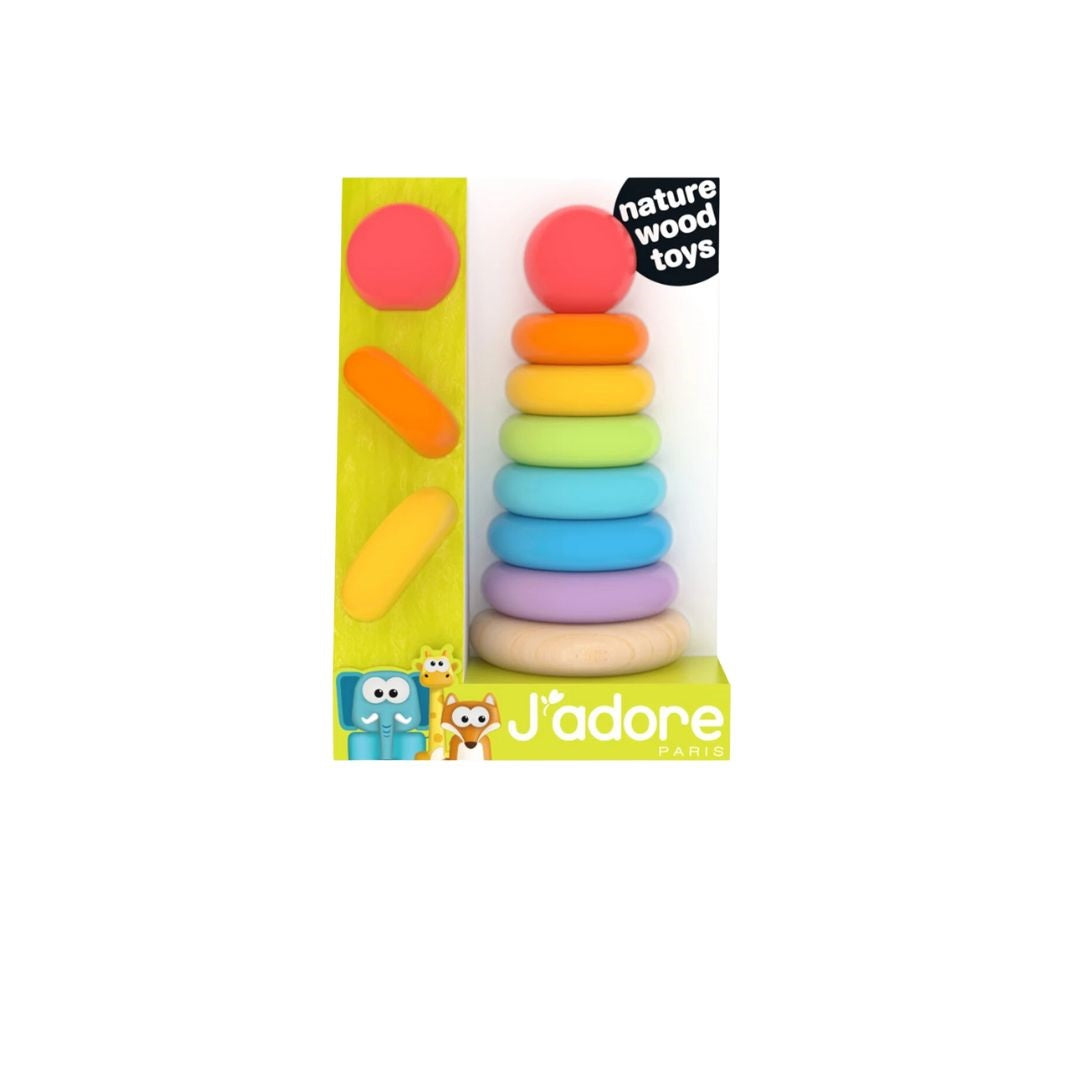 J'Adore Rainbow Ring Wooden Toy