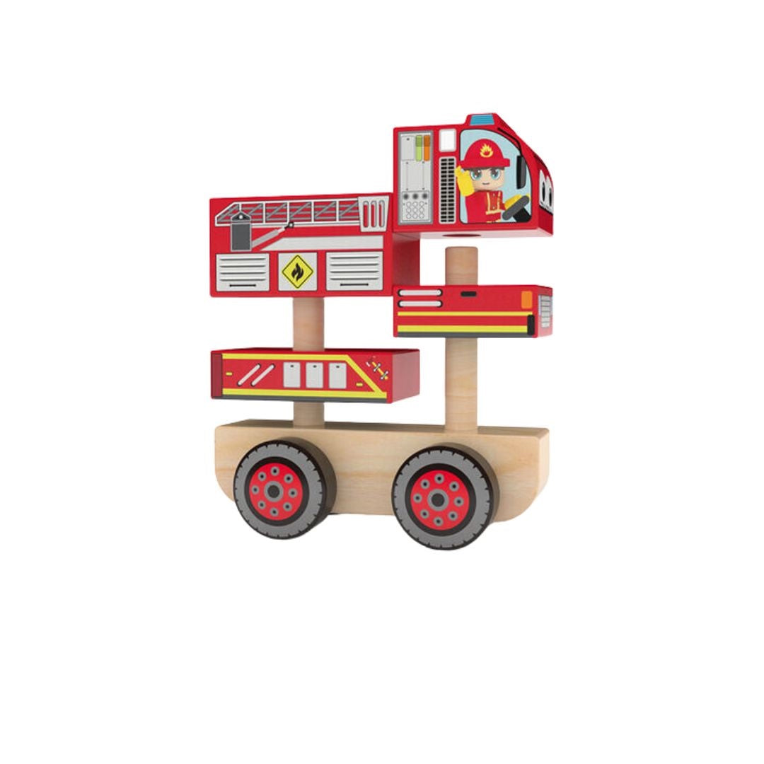 J'Adore Firefighter Truck Wooden Toy