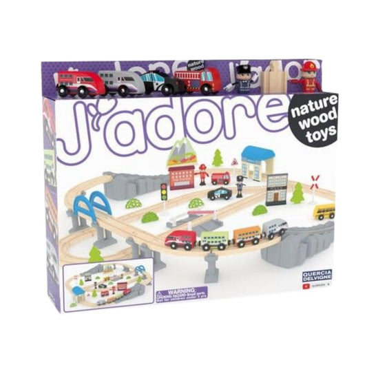 J'adore Wooden Mega Train Set