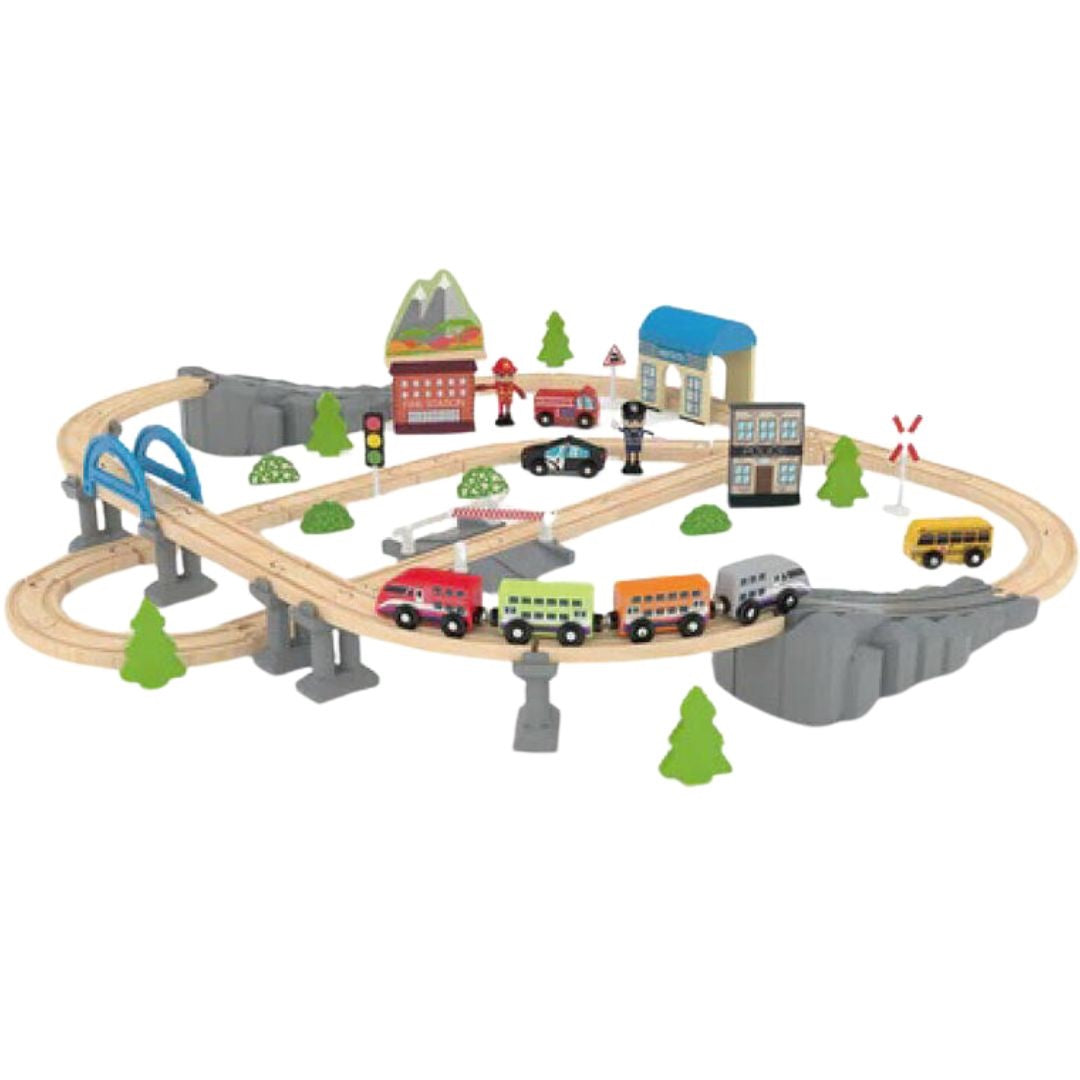 J'adore Wooden Mega Train Set