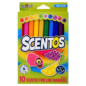 Scentos Scented Fine Line Markers, Pack Of 10