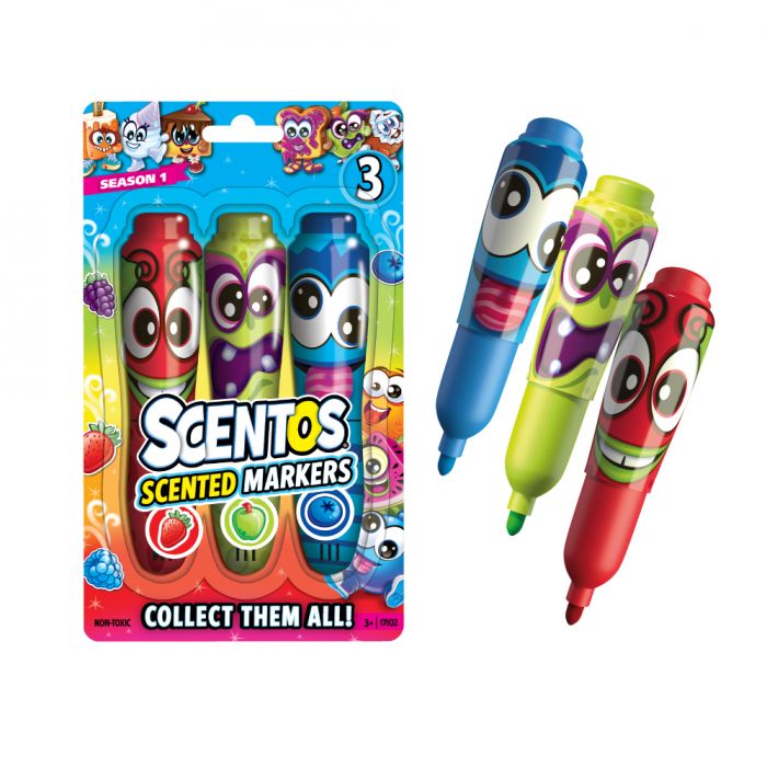 Scented Bullet Tip Markers, Pack Of 3