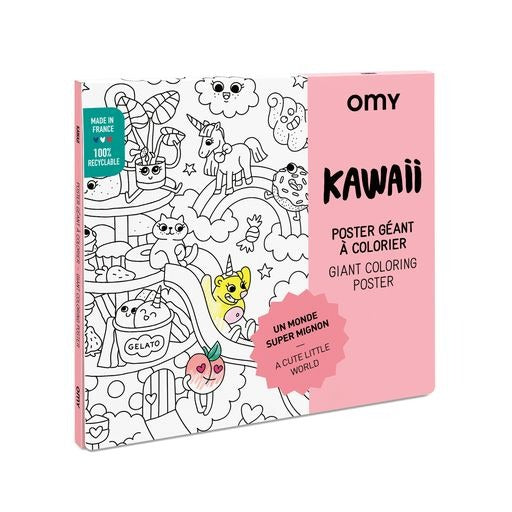 Omy Giant Coloring Poster Kawaii