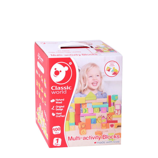 Classic World Wooden Blocks Animals Set