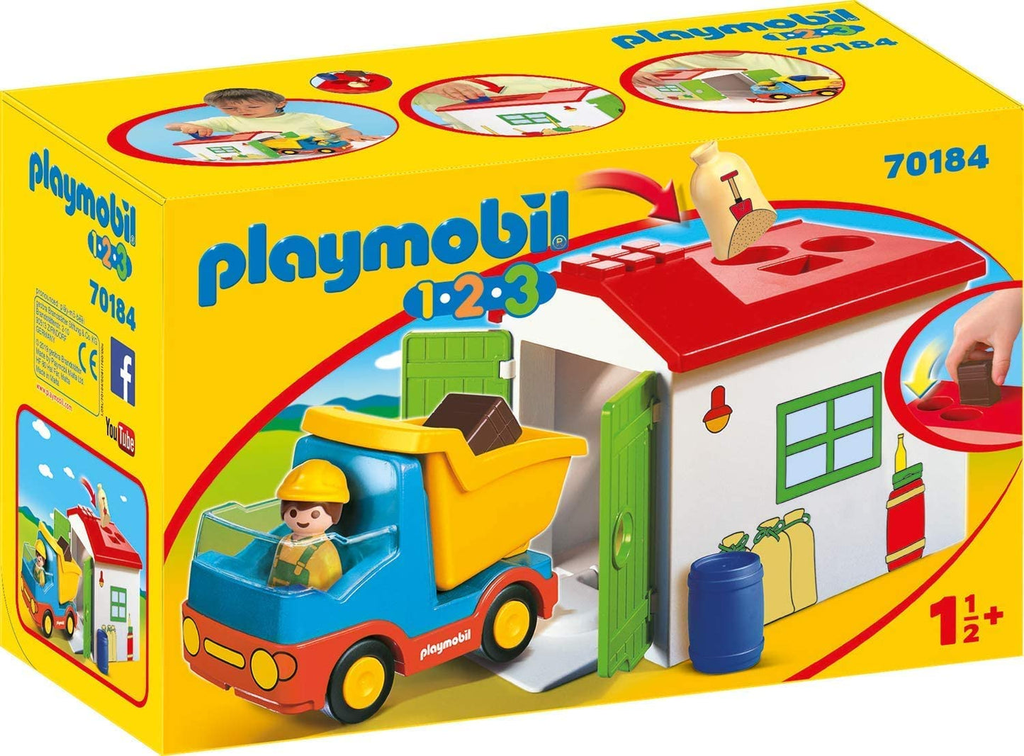 1,2,3 Construction Truck with Garage