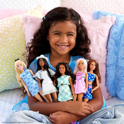 Barbie Doll in Blue Bow Halter Dress