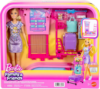 Barbie Travel Doll Baggage Claim Playset