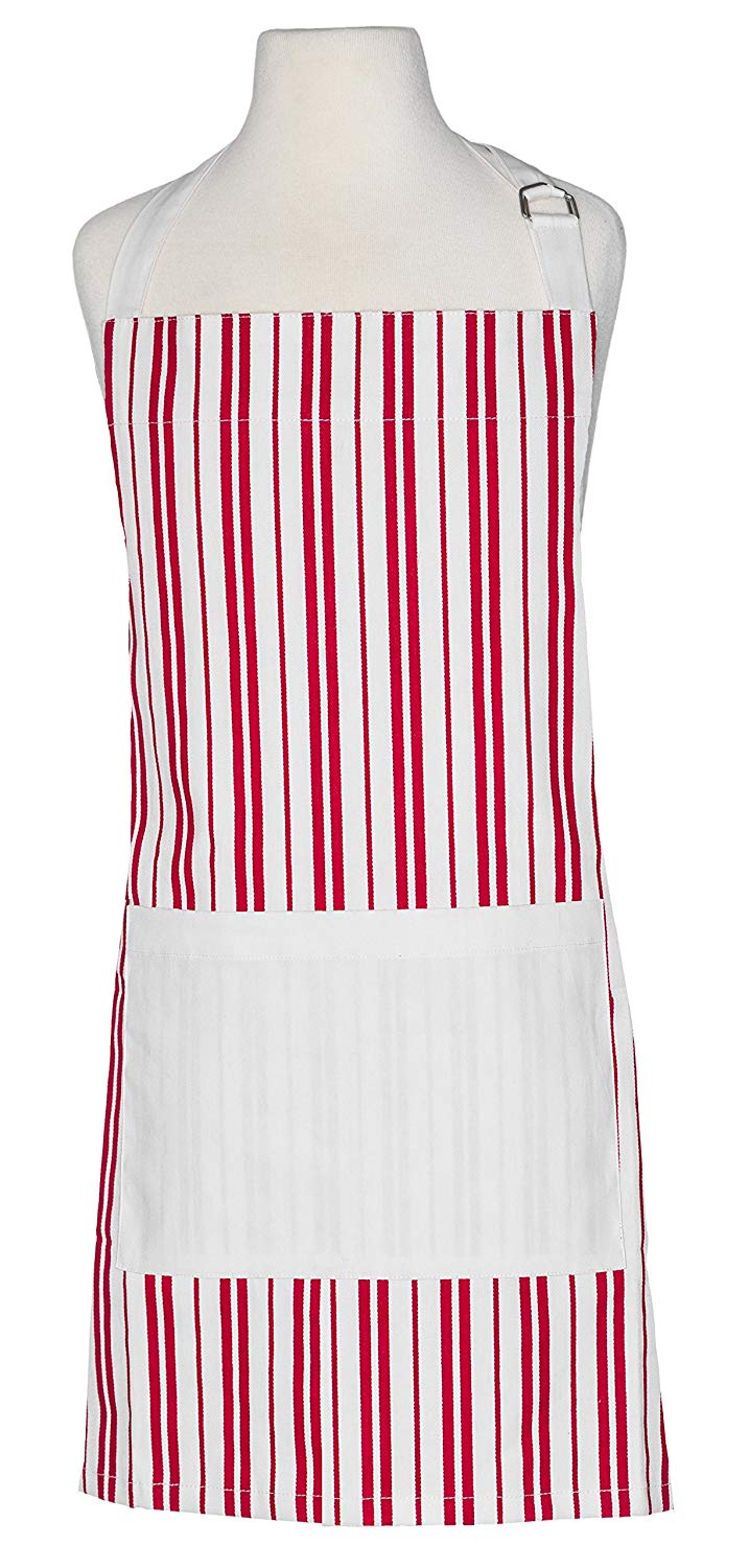 Classic Red Stripe 100% Cotton Apron- Adult & Child