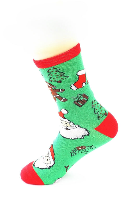 Noxxiez Soxxiez Christmas Green Socks