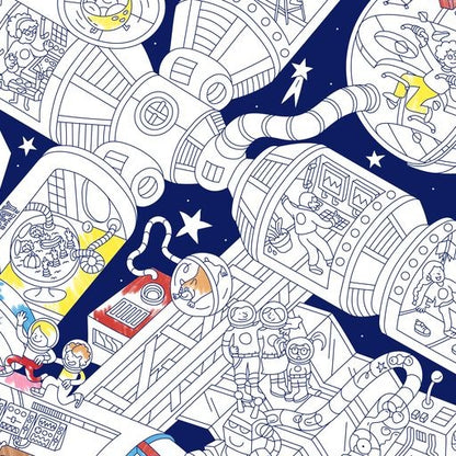 Omy Giant Coloring Poster Space Station