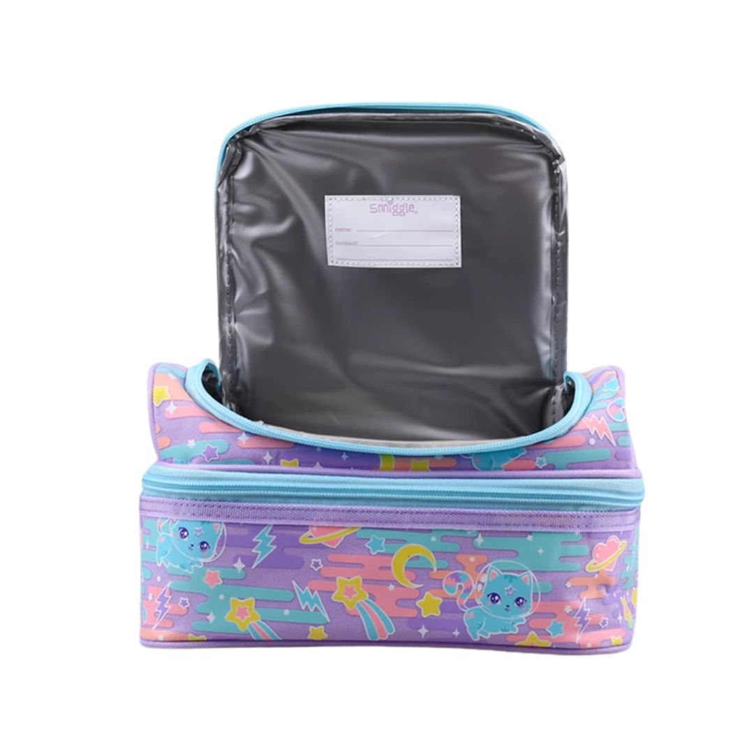 Smiggle Blue Space Cat Lunch Bag