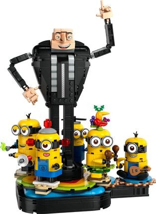 Lego Brick-Built Gru and Minions