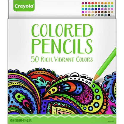 Crayola Colored Pencils 50 Ct. Rich Vibrant Colors