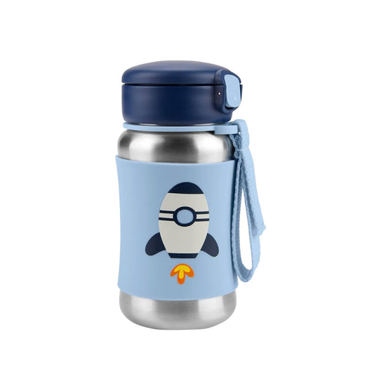 Skip Hop Stainless Steel Rocket Straw Water Bottle