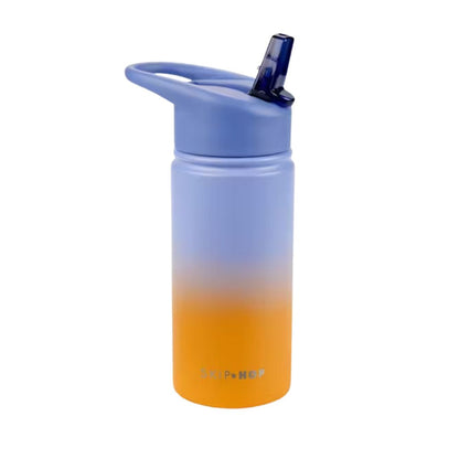 Skip Hop Stainless Steel Water Bottle with Straw - Wander Ombré Blue