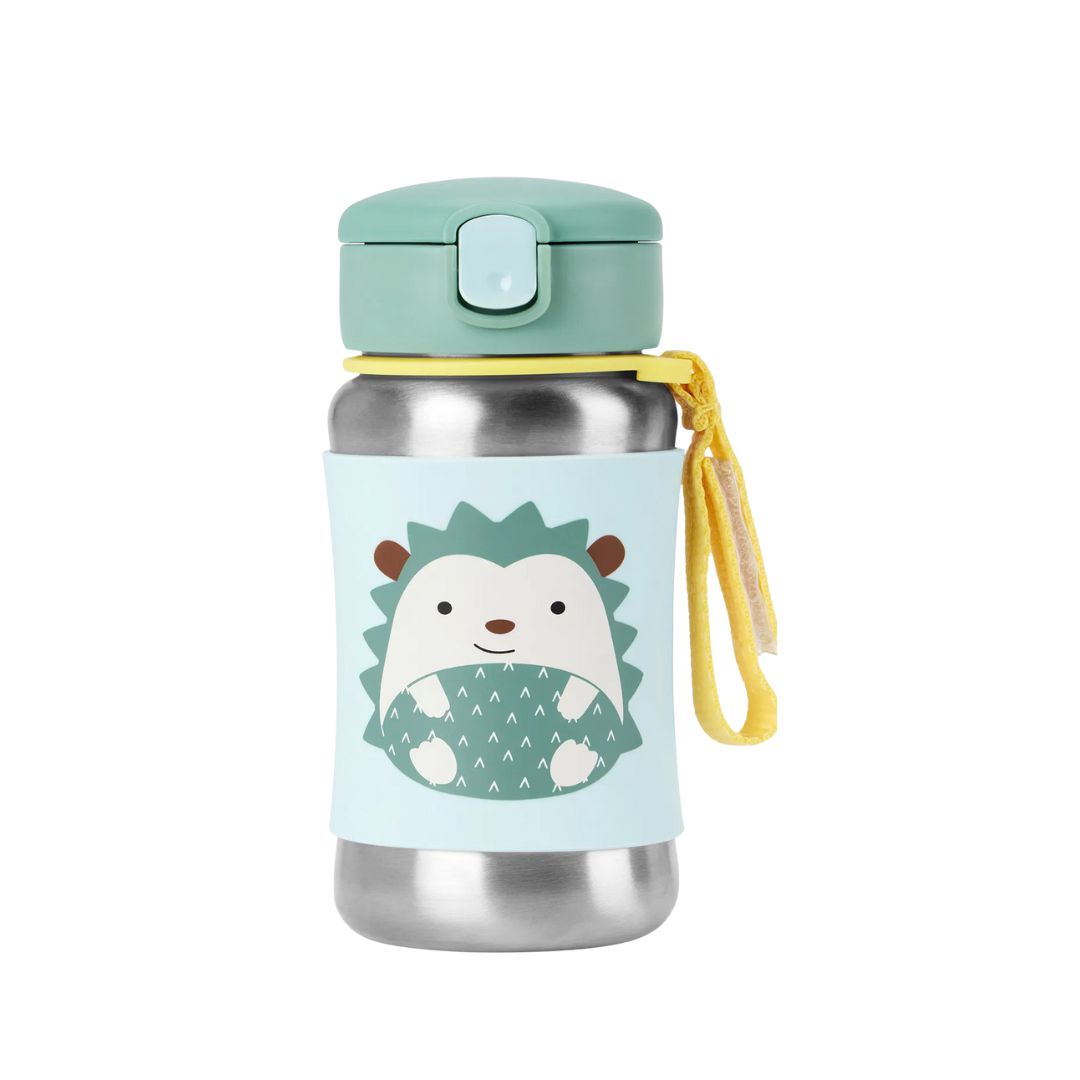 Skip Hop Stainless Steel Hedgehog Straw Water Bottle