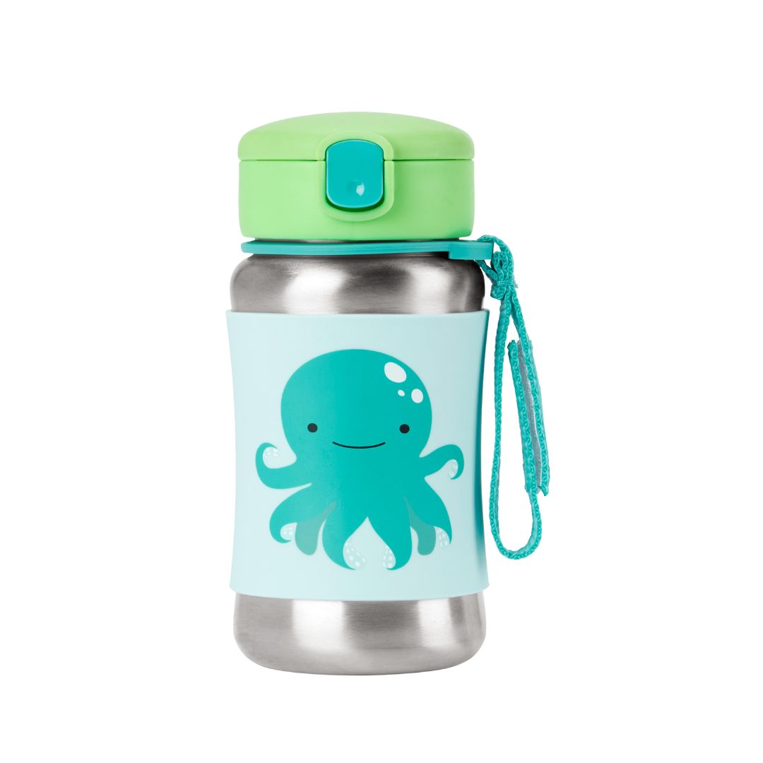 Skip Hop ZOO SS Straw Stainless Steel Bottle Octopus