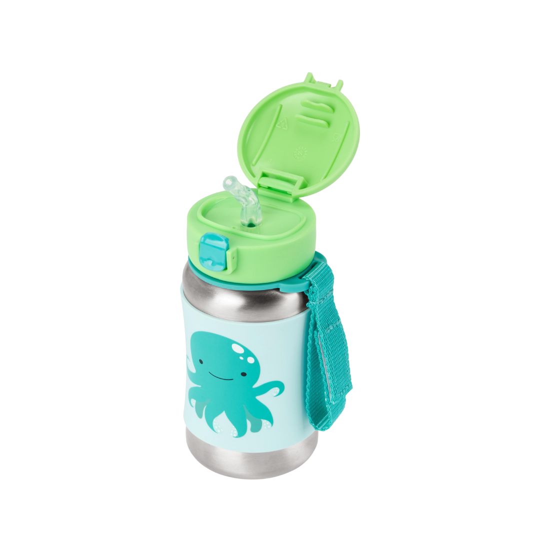 Skip Hop ZOO SS Straw Stainless Steel Bottle Octopus