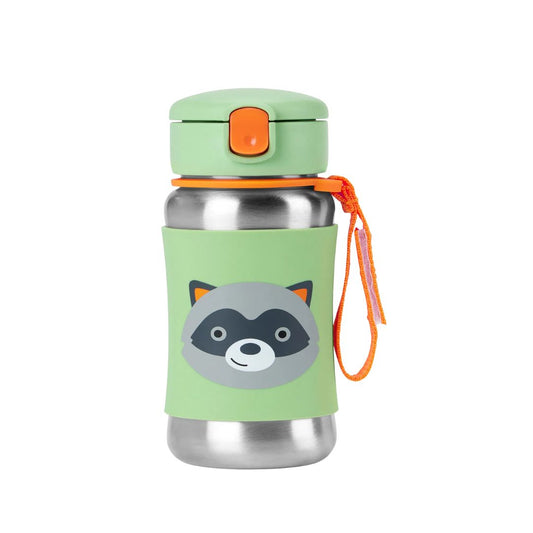 Stainless Steel Raccoon Straw Water Bottle