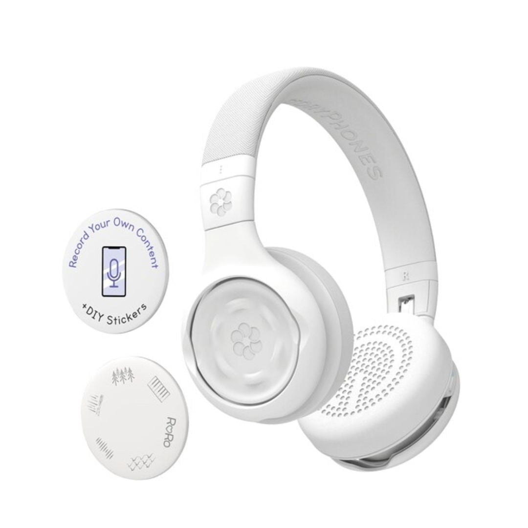 StoryPhones White Headphones with 2 StoryShields