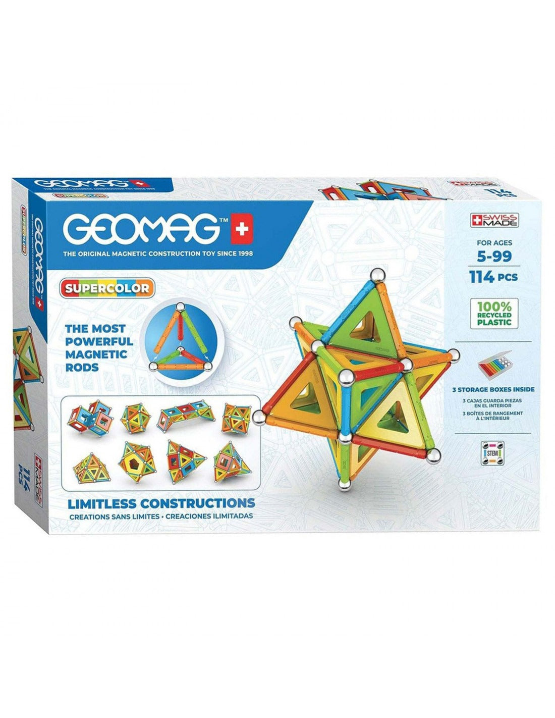 Geomag Super Color Recycled 114 Pieces