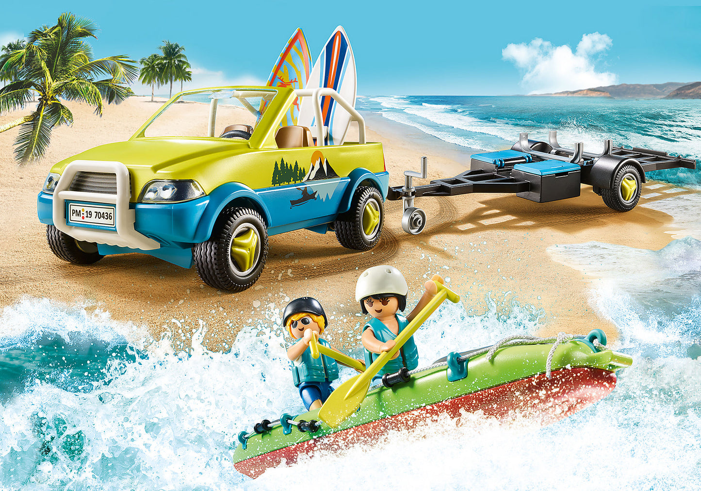 Family Fun Beach Car With Canoe