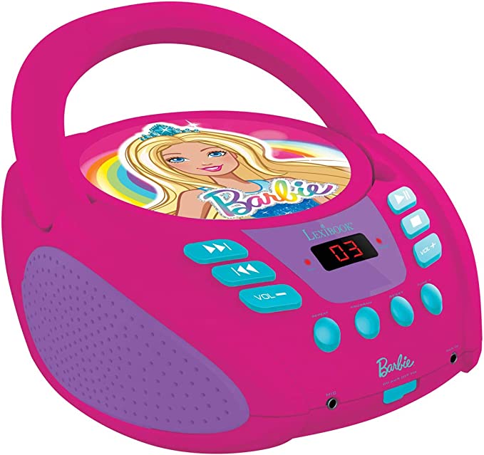 Barbie Portable Cd Player With Mic Jack