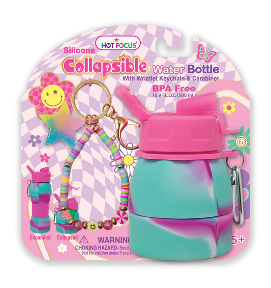 Collapsible Water Bottle Groovy Flower