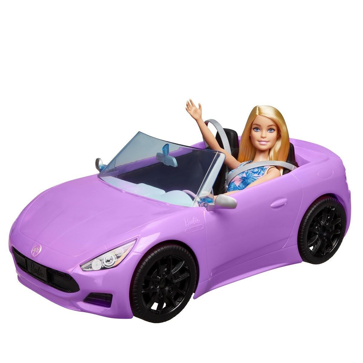 Barbie Doll And Purple Convertible Vehicle