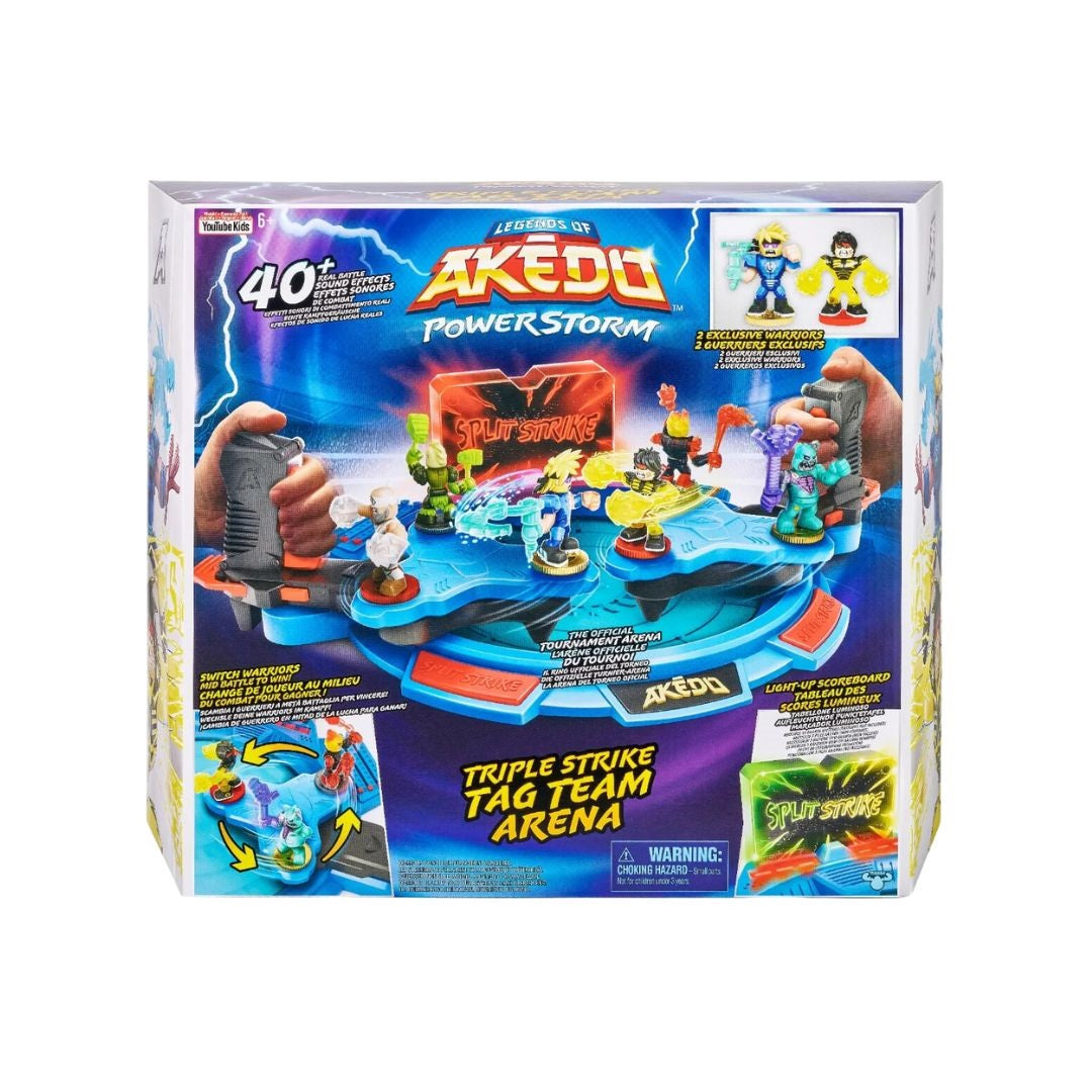 Akedo Ultimate Battle Arena Con 2 Guerrieri Esclusivi - Arena Elettronica Con Effetti Sonori E Modalità Allenamento, Giocattolo Per Bambini