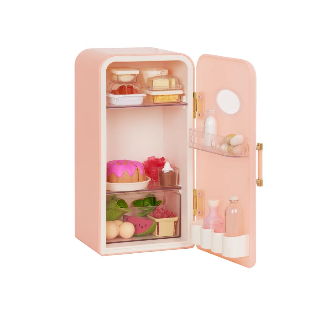 Our Generation Fresh Mini Fridge & Play Food Set