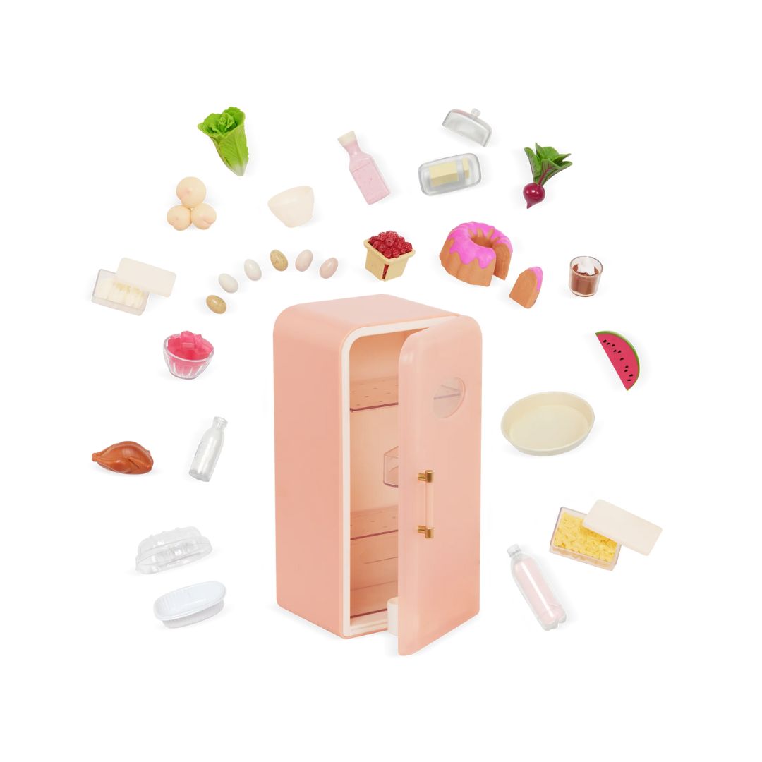 Our Generation Fresh Mini Fridge & Play Food Set