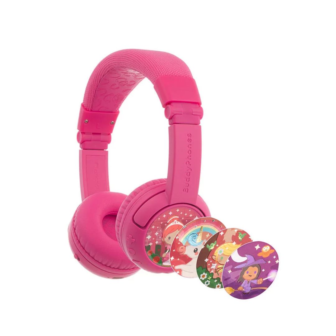 BuddyPhones PlayPlus Wireless Headphones Pink