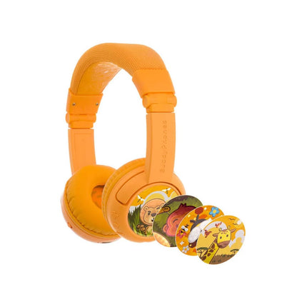 BuddyPhones PlayPlus Wireless Headphones Orange