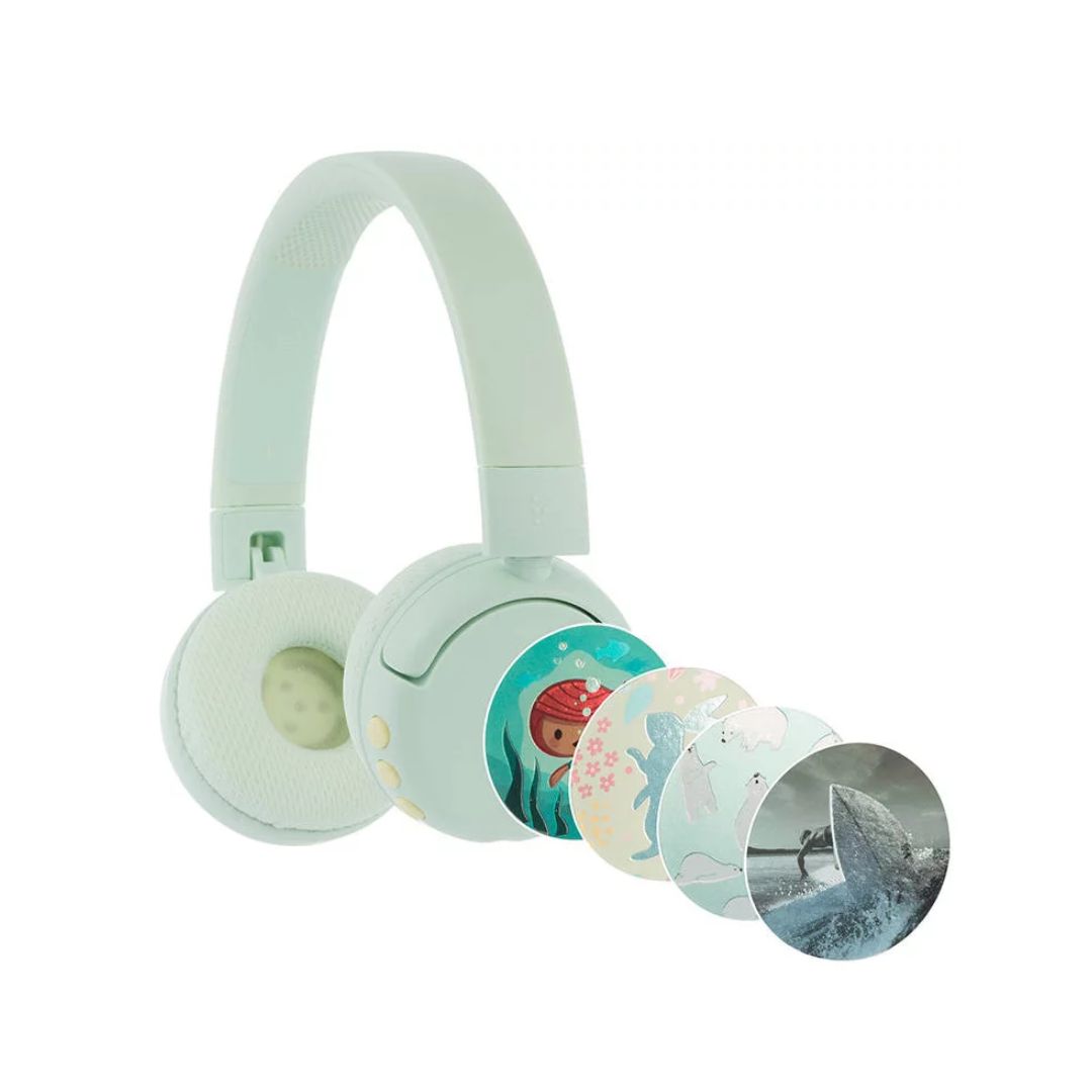 BuddyPhones POPFun Wireless Headphones Mint Green