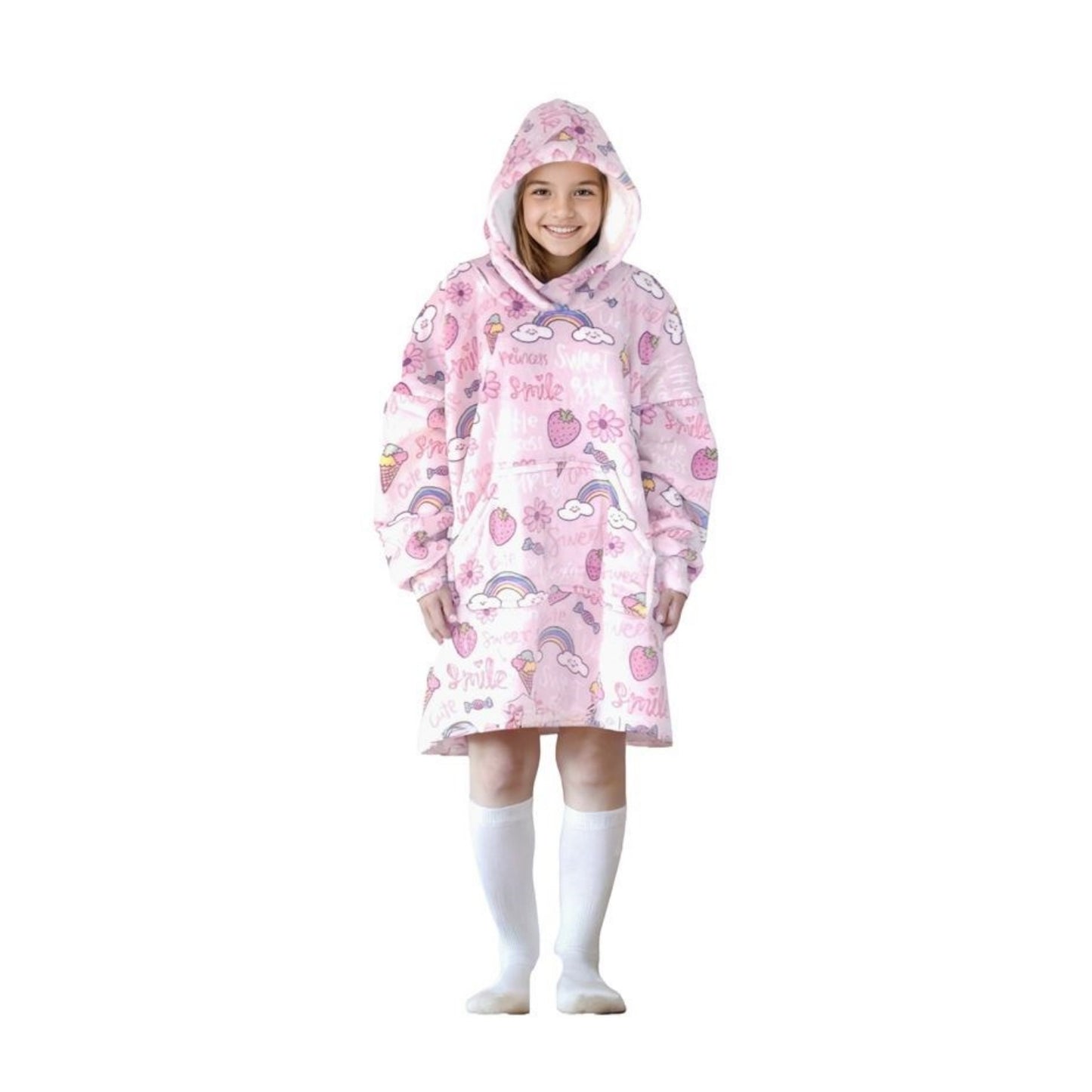 Noxxiez Sweet Print Cuddly Hoodie (S)