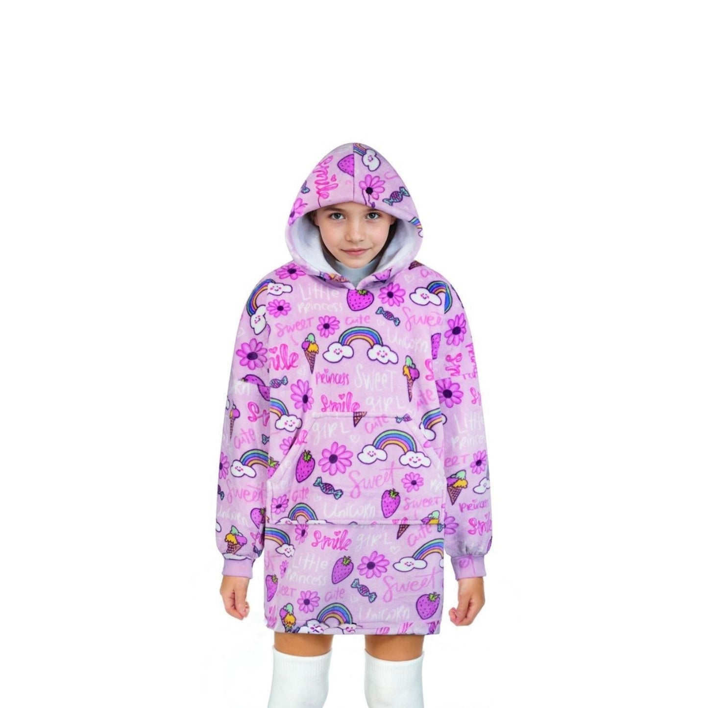 Noxxiez Sweet Print Cuddly Hoodie (S)