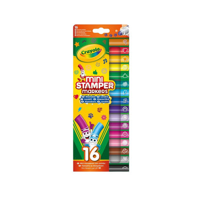 Crayola Set of Mini Felt-Tip Pens with Washable Stamps