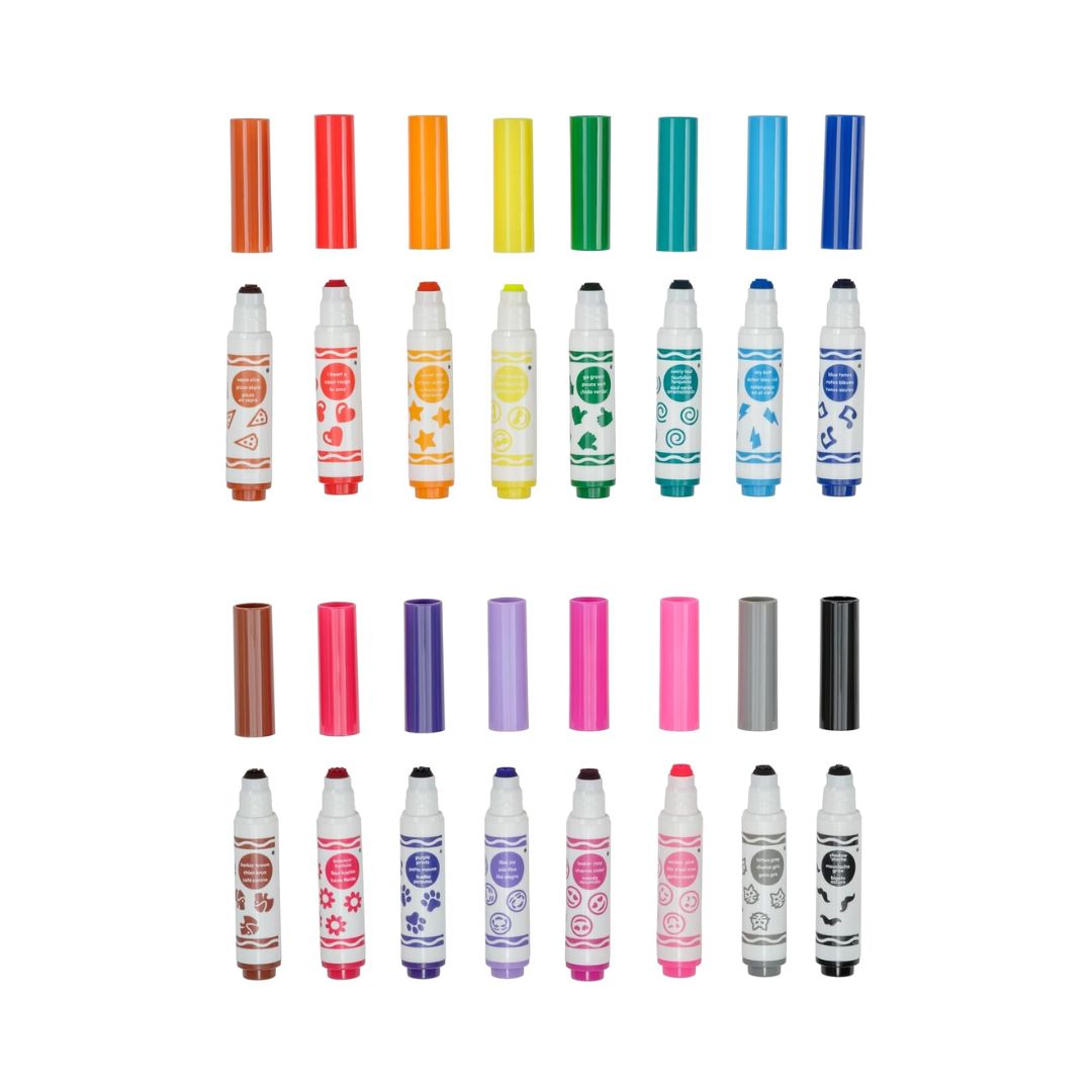 Crayola Set of Mini Felt-Tip Pens with Washable Stamps