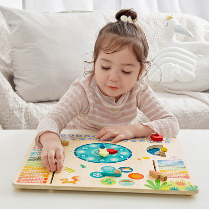 Classic World Forest Calendar Wooden