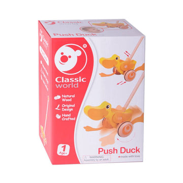 Classic World Wooden Push Along Duck