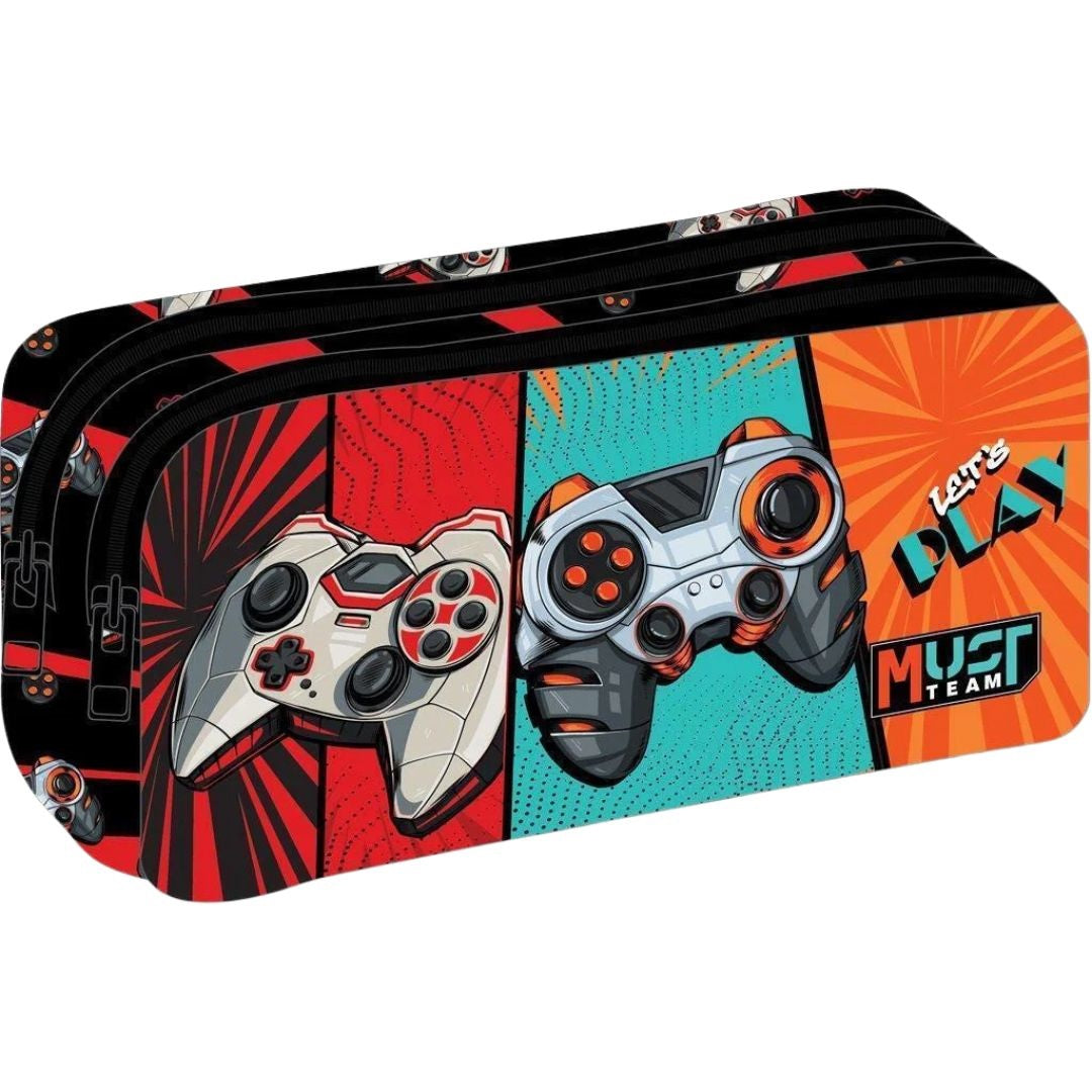 Must Let's Play Double Compartment Pencil Case