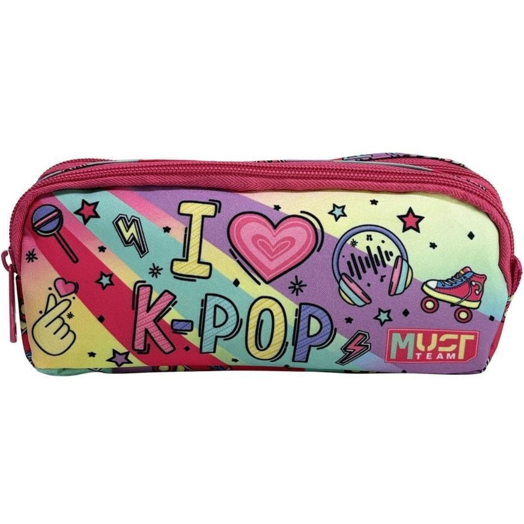 Must School Pencil Case Barrel I Love K-Pop