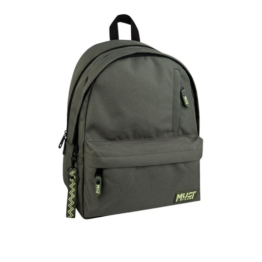 Must Monochrome Classic Backpack Olive with Light Green