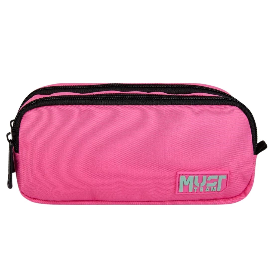 Must Pencil Case Barrel Monochrome Pink with Mint