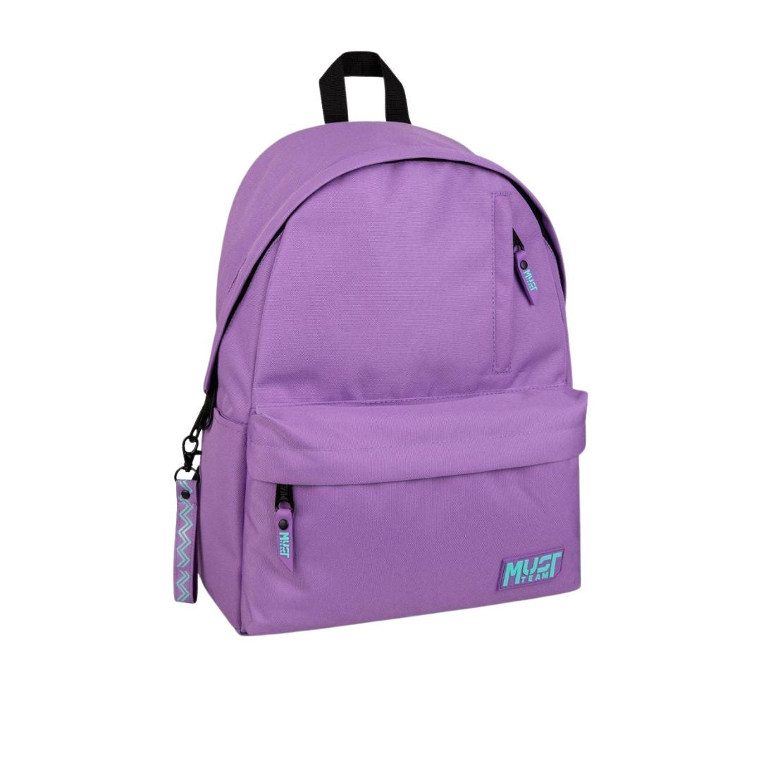 Must Monochrome Classic Backpack Light Purple with Blue