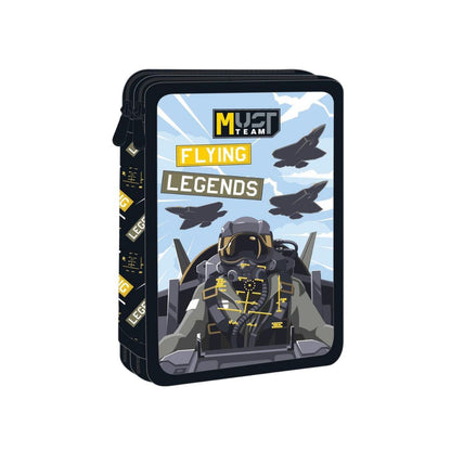 Must School Pencil Case Double Filled Flying Legends