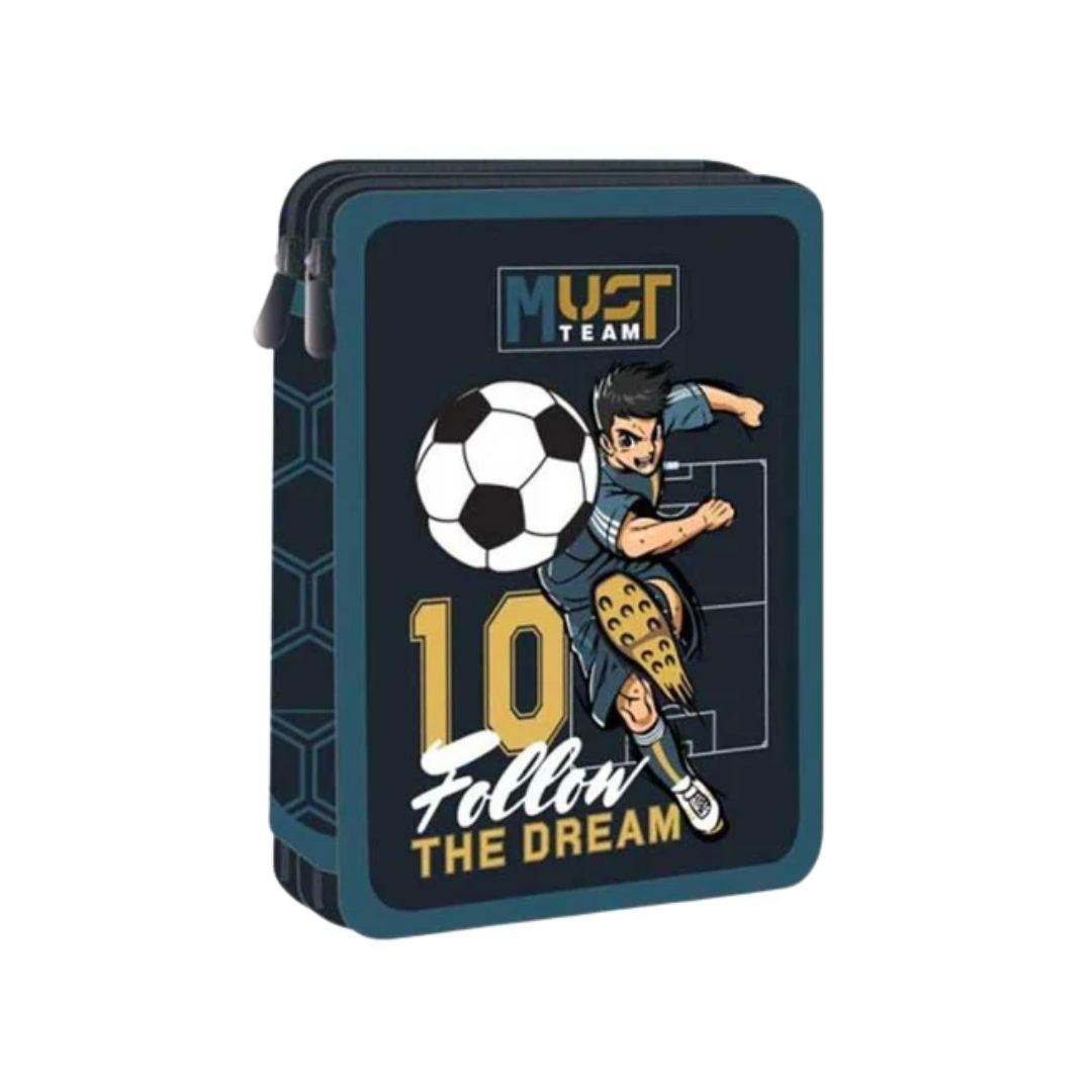 Must Double Filled School Pencil Case - Football